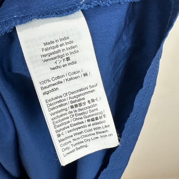 Madewell The Petite Melody Scoopback Smocked Midi Dress Blue Moon Small NWT - Picture 13 of 15